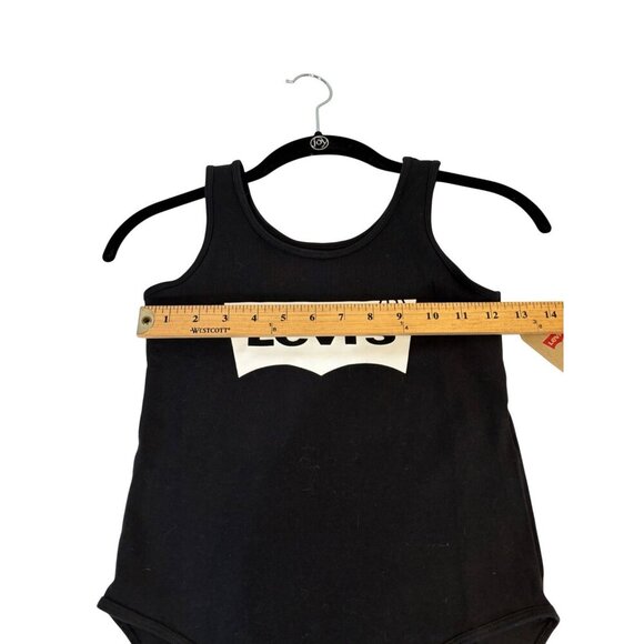 Levis Girls Black Logo Tank Bodysuit Size Medium10-12 Yrs Cotton Stretch NWT - Picture 10 of 11